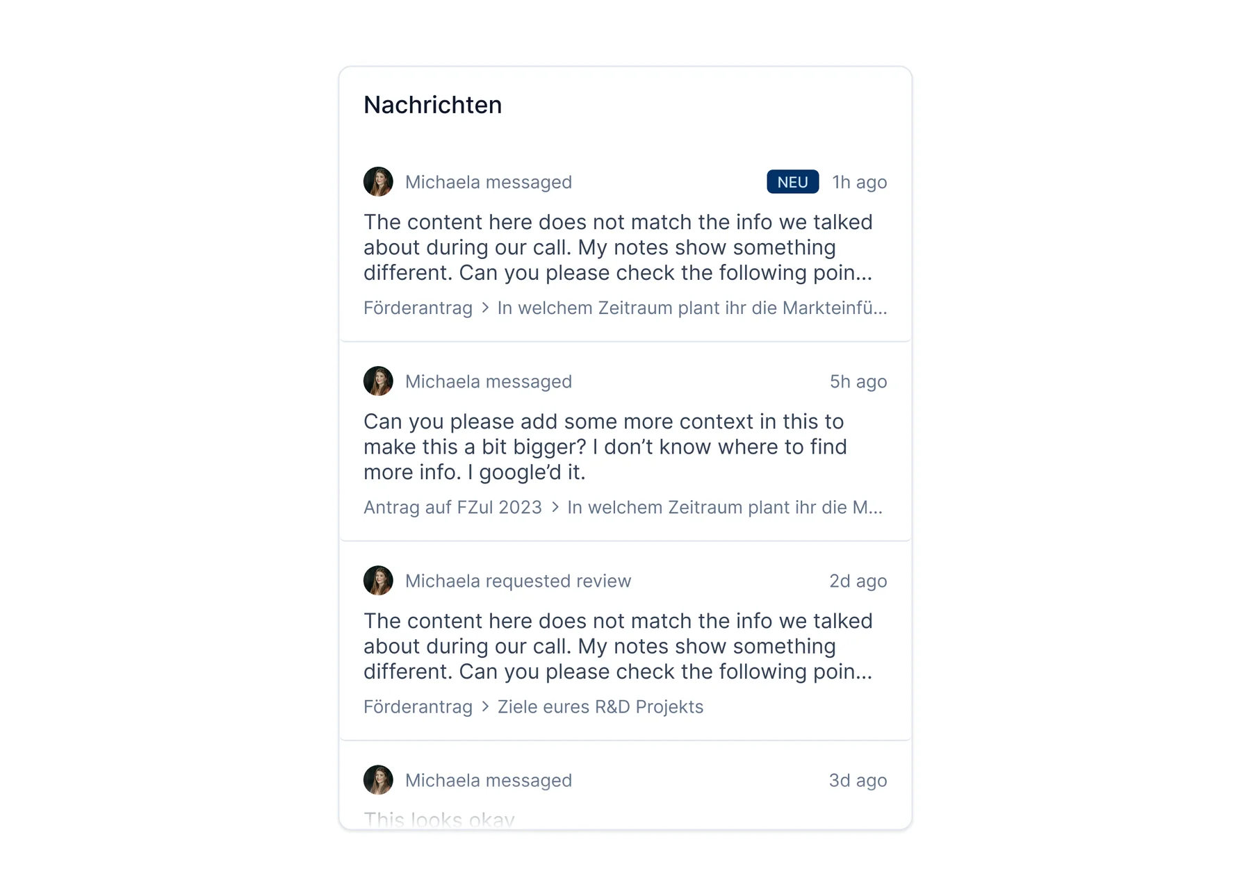 Bring in all communication within app